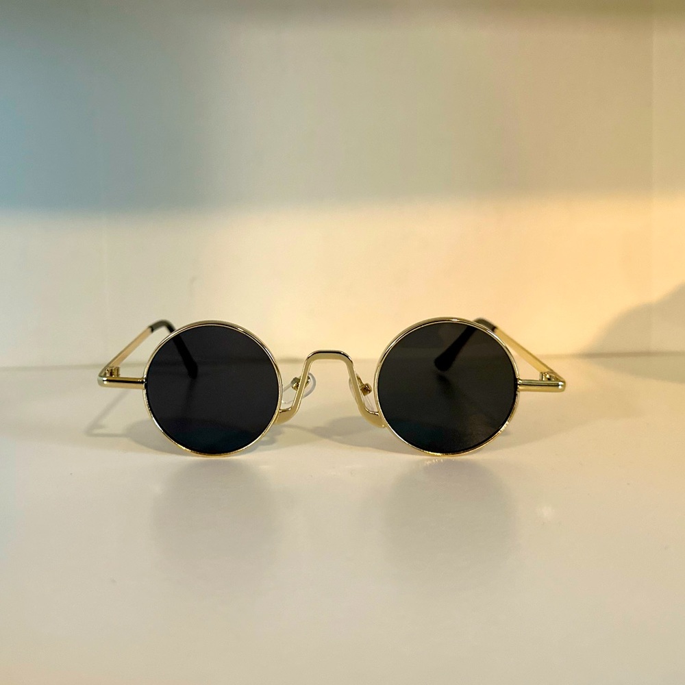 Steampunk small round glasses